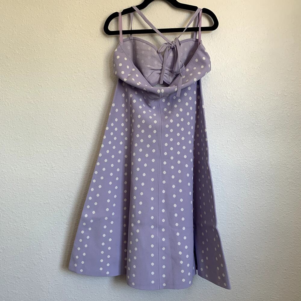 NWT Ronny Kobo Shila Polka Dot Cutout Mini Dress‎ in Lavender - Picture 5 of 10